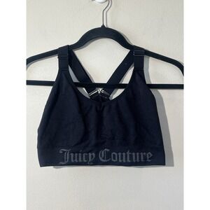Juicy Couture Intimates Black Racer Back Bralette Bra‎ Women XL Wireless Stretch